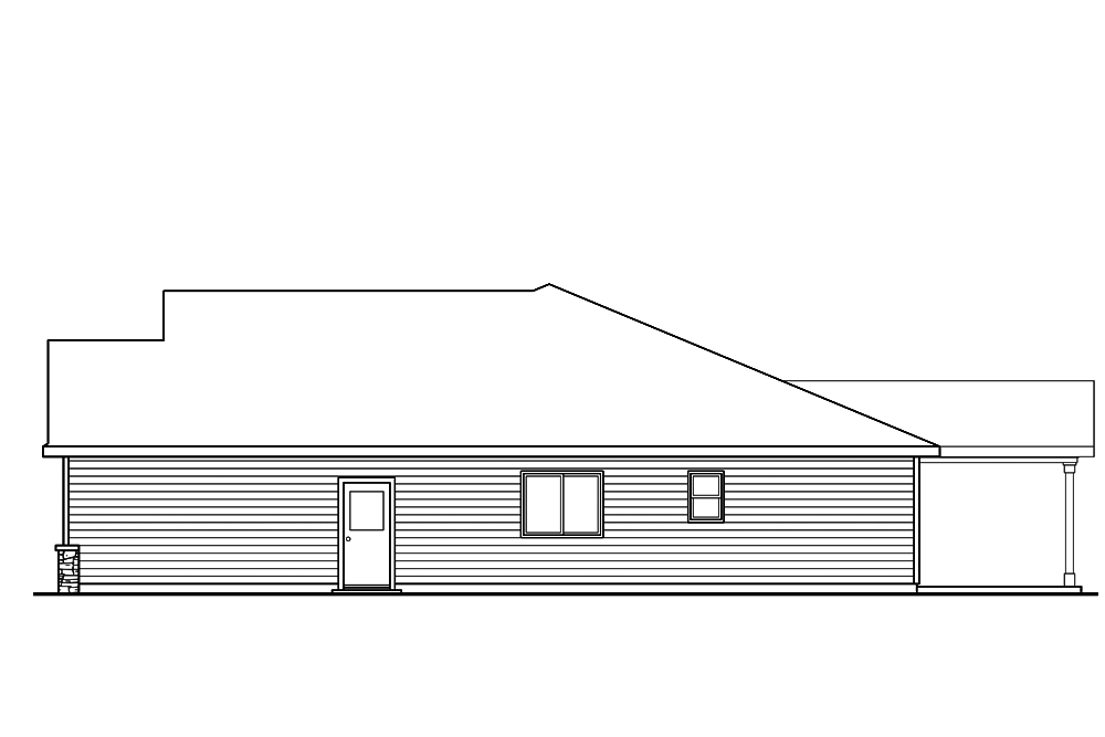 Home Plan Right Elevation of this 3-Bedroom,1811 Sq Ft Plan -108-1888