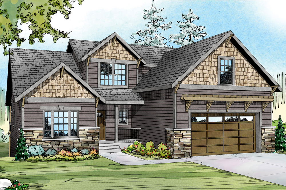 Front View of this 3-Bedroom, 2013 Sq Ft Plan - 108-1891