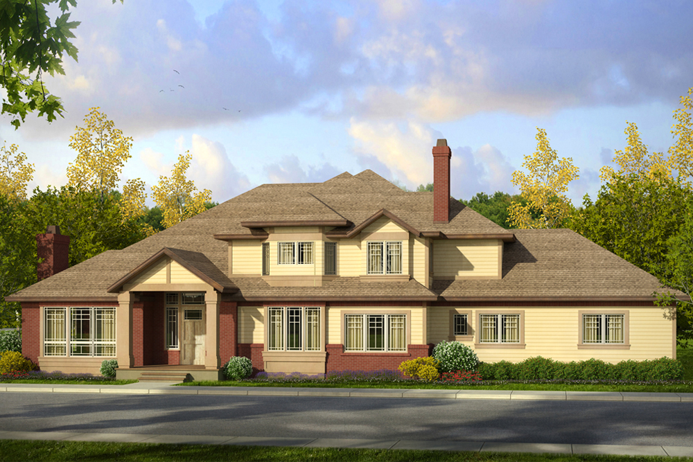 Front elevation of Traditional home (ThePlanCollection: House Plan #108-1892)