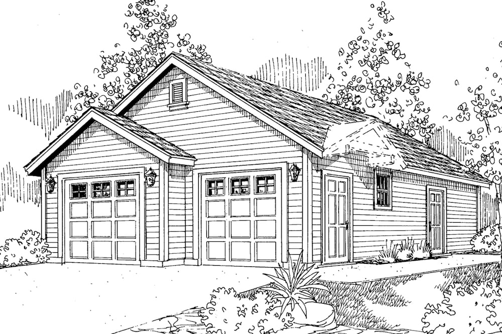 Home Plan Front Elevation of this 3-Bedroom,1714 Sq Ft Plan -108-1895