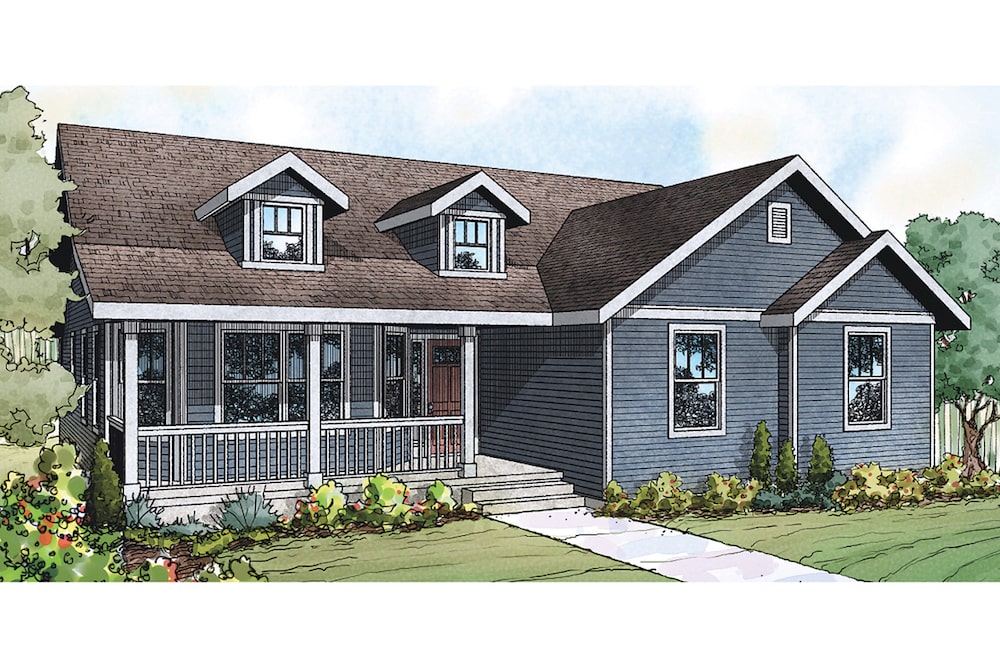 Front elevation of Country home (ThePlanCollection: House Plan #108-1895)