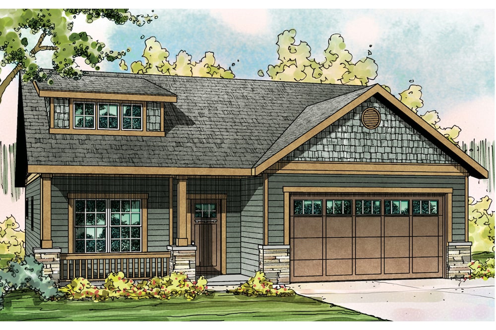 Front View of this 3-Bedroom, 1763 Sq Ft Plan - 108-1896