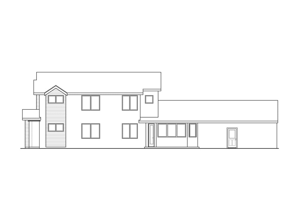 Home Plan Right Elevation of this 3-Bedroom,2057 Sq Ft Plan -108-1898