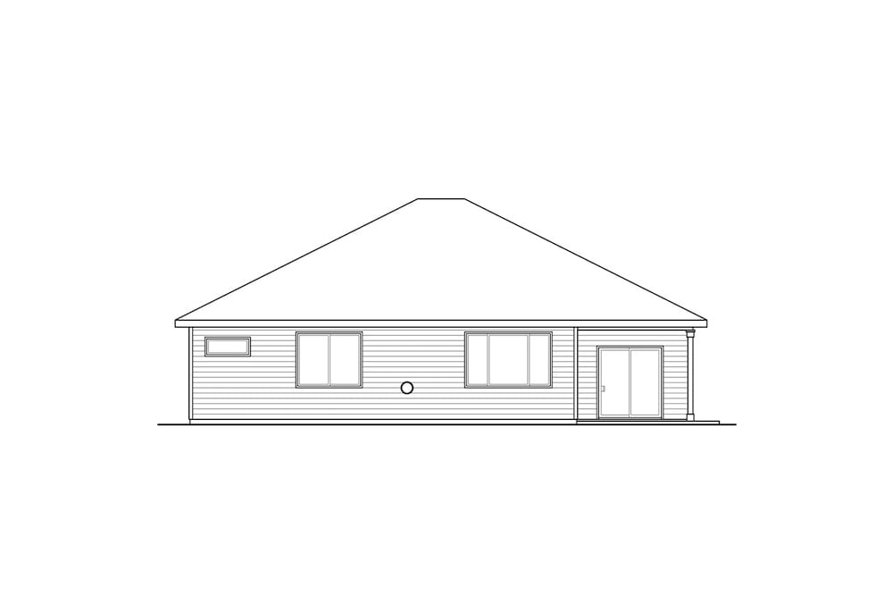 Home Plan Rear Elevation of this 3-Bedroom,2004 Sq Ft Plan -108-1900