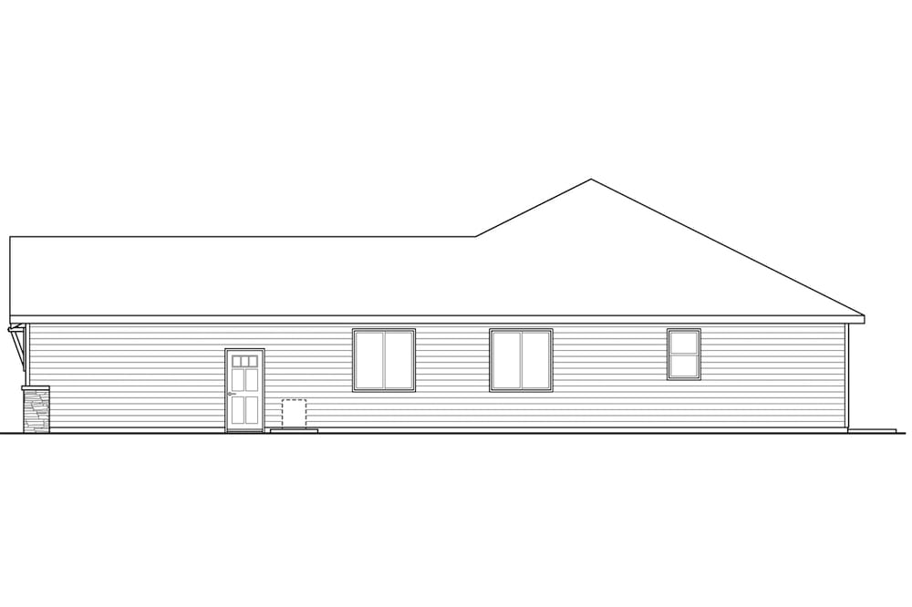 Home Plan Right Elevation of this 3-Bedroom,2004 Sq Ft Plan -108-1900