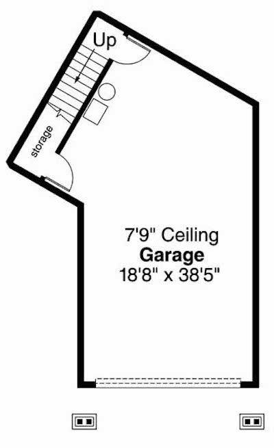 Floor Plan Garage of Ranch Plan #108-1902