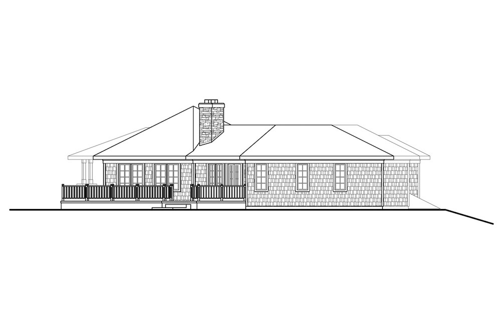 Home Plan Left Elevation of this 3-Bedroom,2585 Sq Ft Plan -108-1902