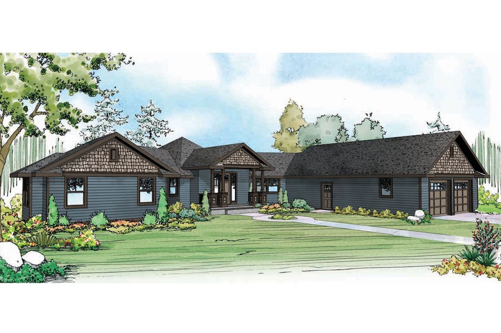 Front elevation of Country home (ThePlanCollection: House Plan #108-1905)