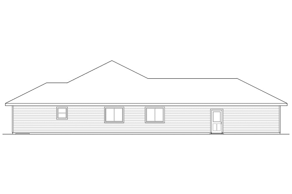 Home Plan Left Elevation of this 3-Bedroom,2091 Sq Ft Plan -108-1907