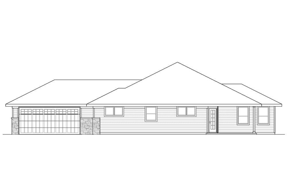 Home Plan Right Elevation of this 3-Bedroom,2091 Sq Ft Plan -108-1907