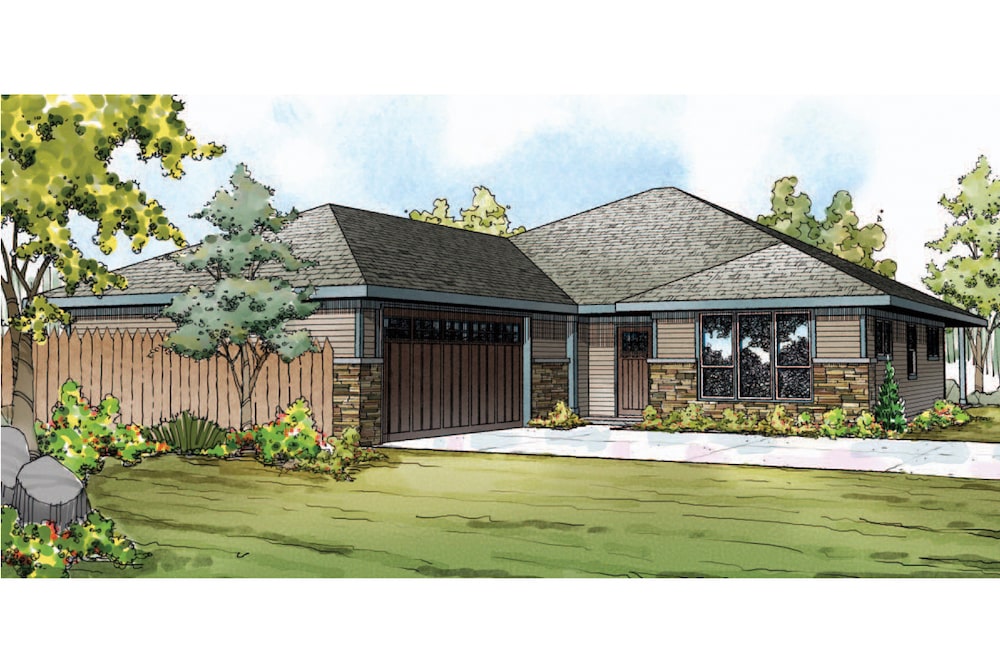 Front View of this 3-Bedroom, 2091 Sq Ft Plan - 108-1907