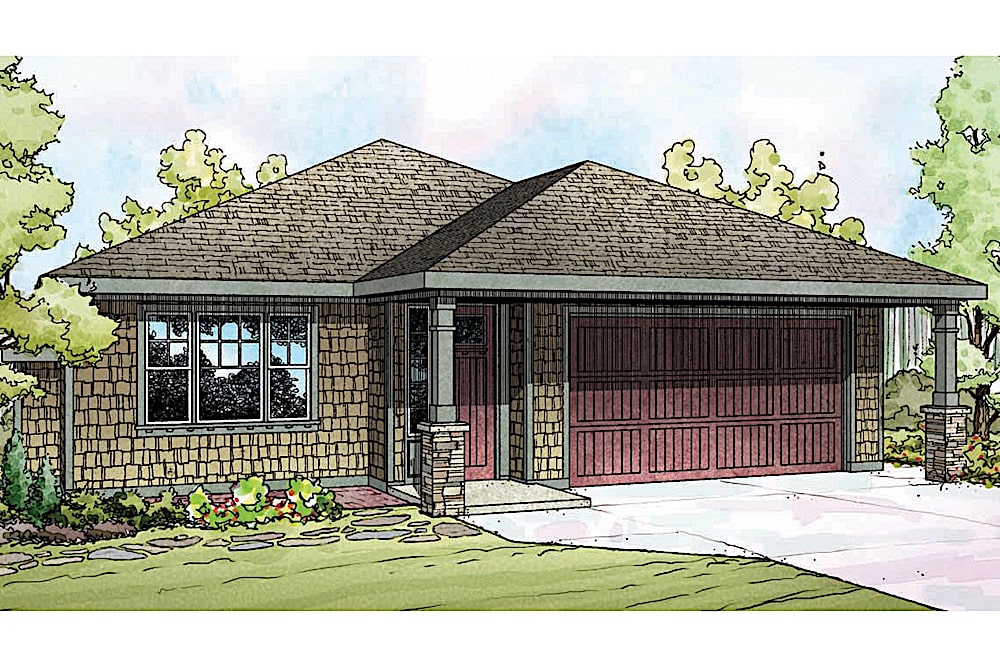Front View of this 3-Bedroom, 1737 Sq Ft Plan - 108-1908