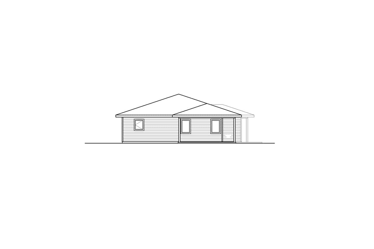 Home Plan Rear Elevation of this 3-Bedroom,2221 Sq Ft Plan -108-1915