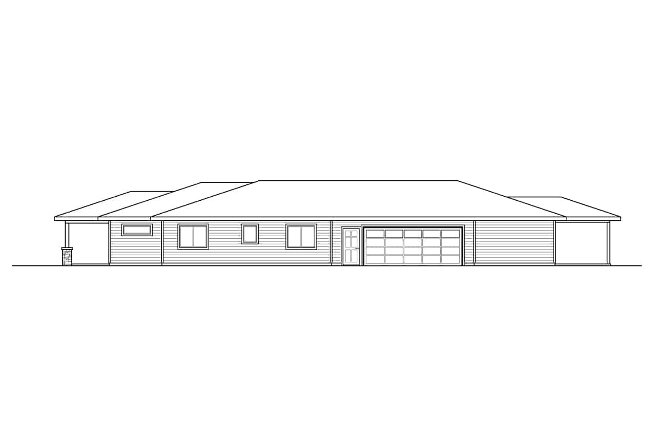 Home Plan Right Elevation of this 3-Bedroom,2221 Sq Ft Plan -108-1915