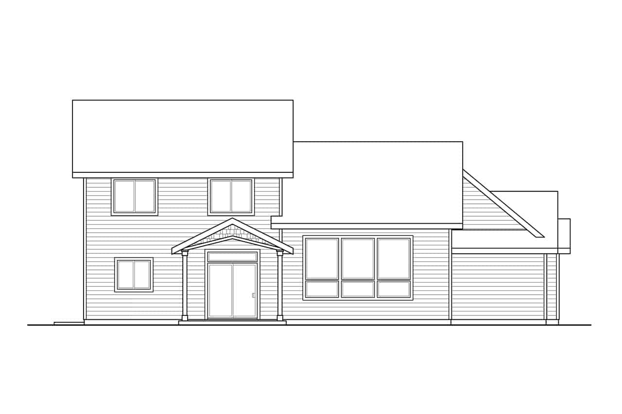 Home Plan Rear Elevation of this 3-Bedroom,2240 Sq Ft Plan -108-1916
