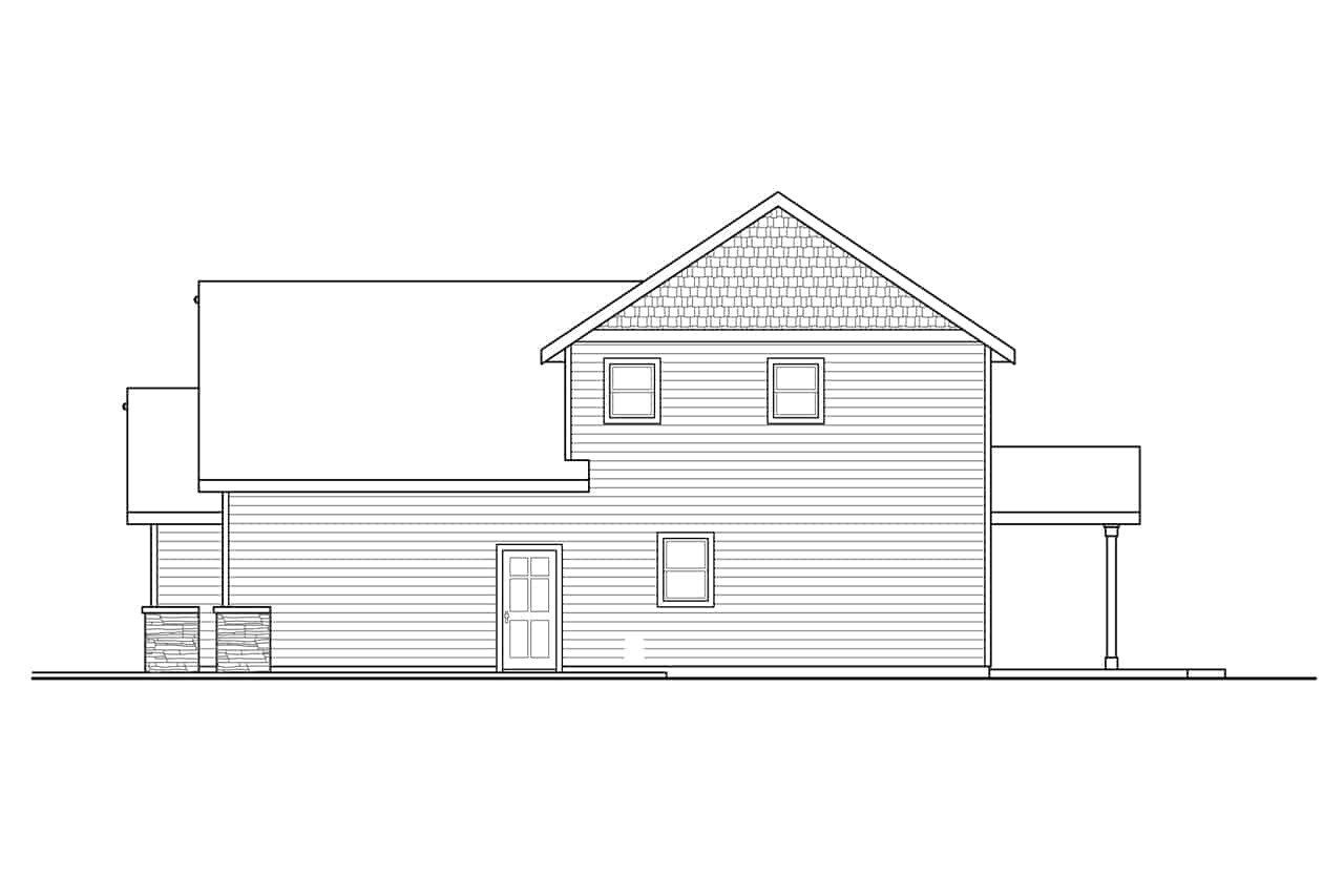 Home Plan Right Elevation of this 3-Bedroom,2240 Sq Ft Plan -108-1916