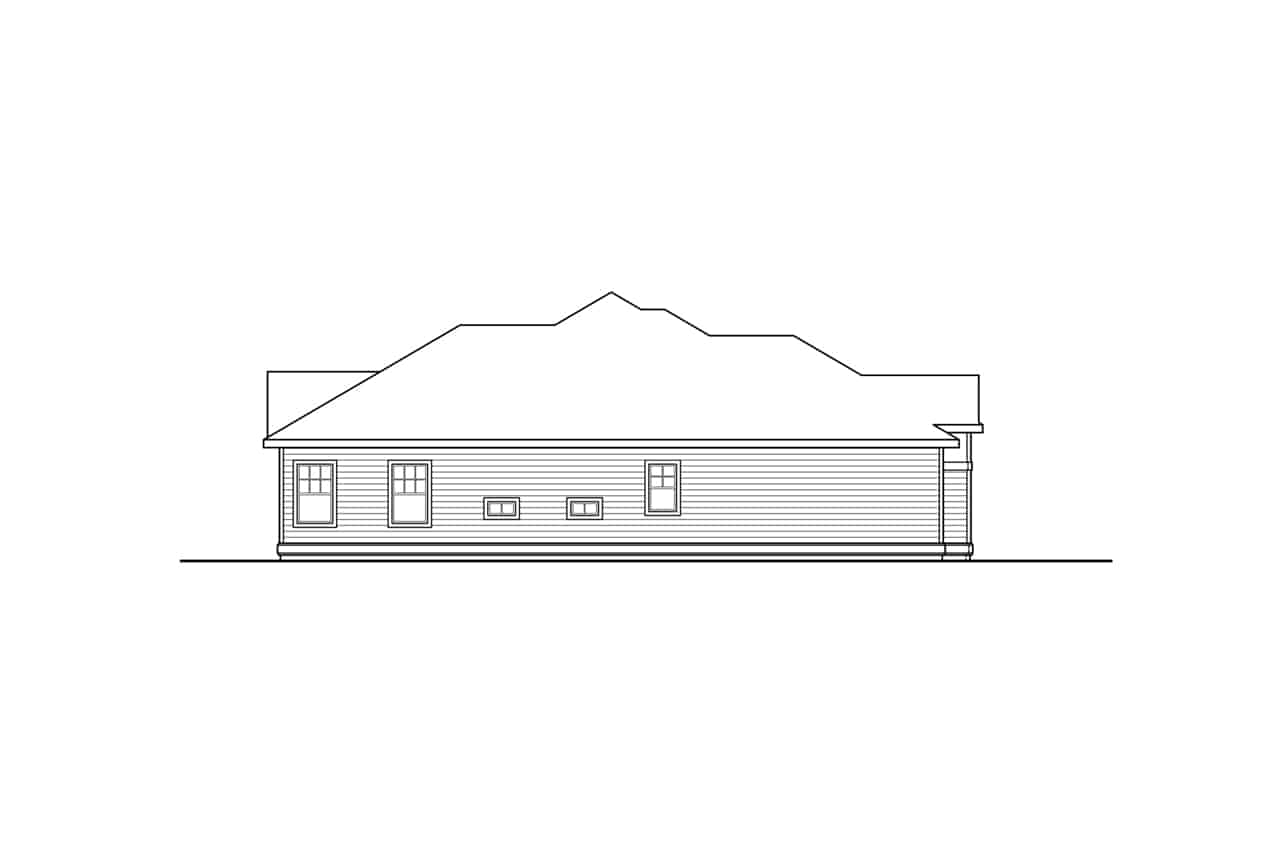 Home Plan Left Elevation of this 3-Bedroom,2663 Sq Ft Plan -108-1918