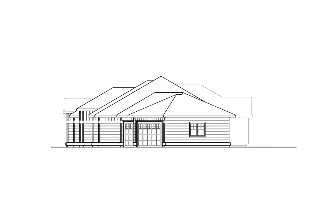Home Plan Right Elevation of this 3-Bedroom,2663 Sq Ft Plan -108-1918