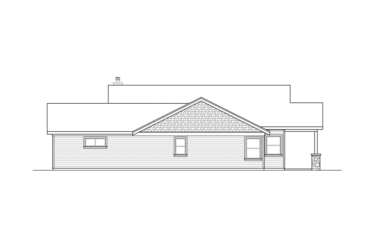 Home Plan Right Elevation of this 3-Bedroom,1990 Sq Ft Plan -108-1920
