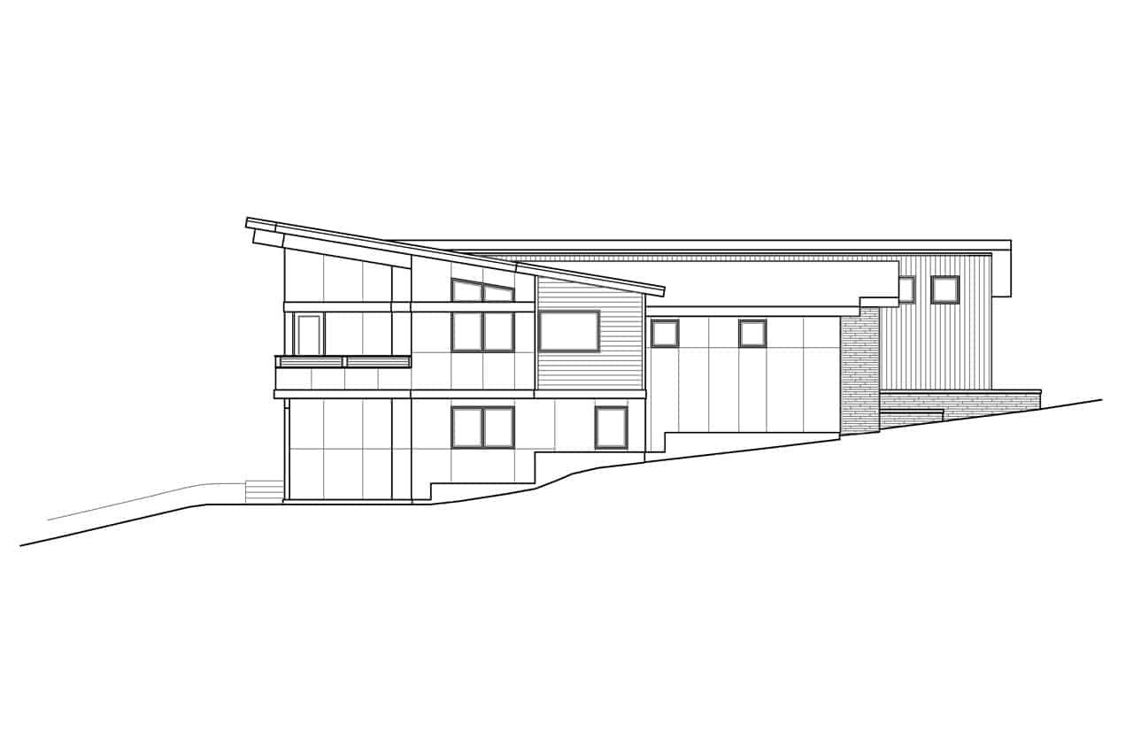 Home Plan Left Elevation of this 4-Bedroom,3957 Sq Ft Plan -108-1924