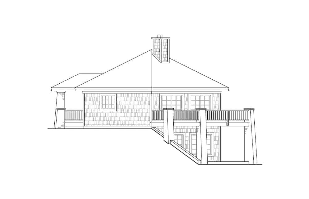 Home Plan Right Elevation of this 1-Bedroom,1999 Sq Ft Plan -108-1926