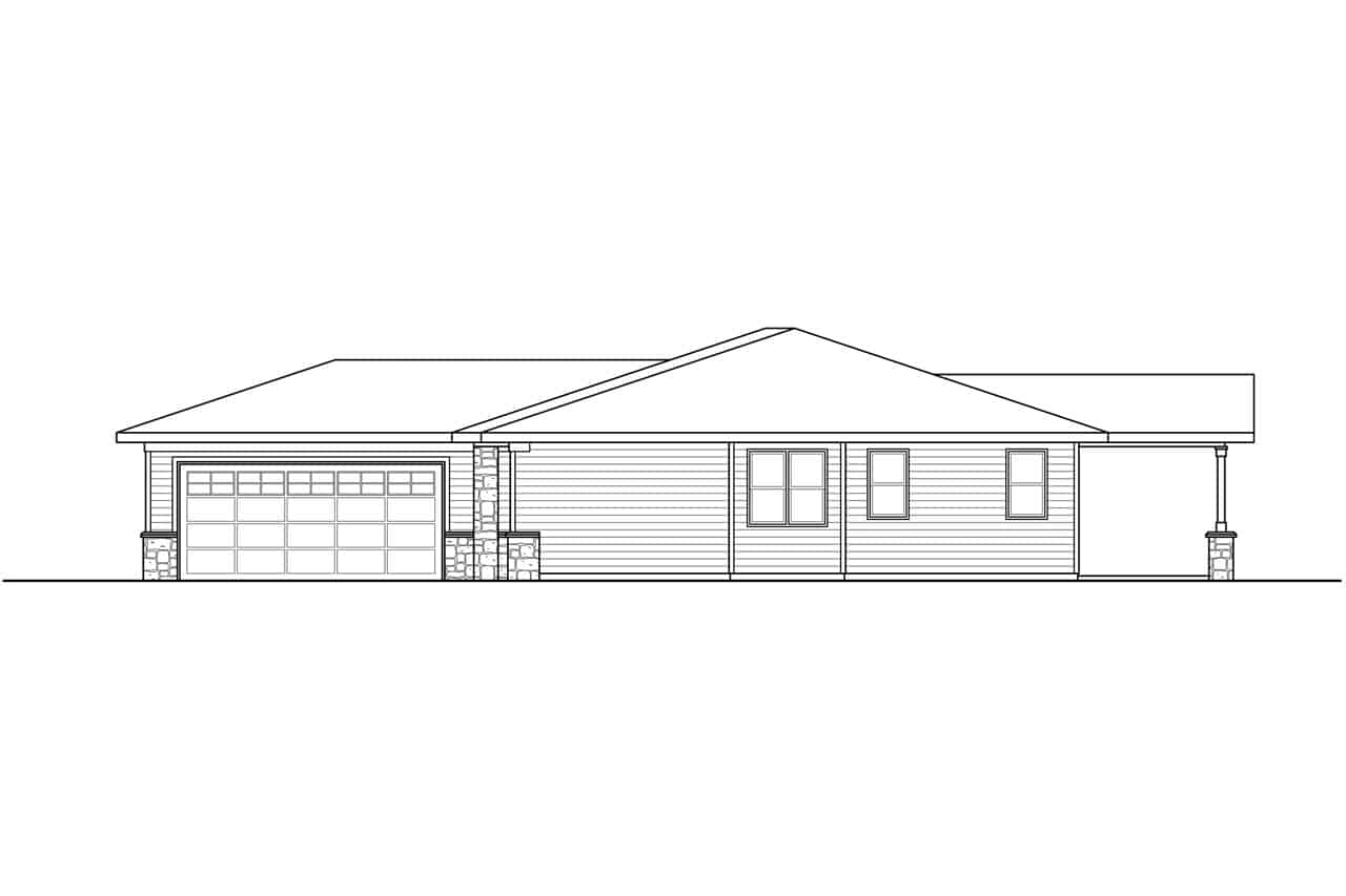 Home Plan Right Elevation of this 3-Bedroom,2257 Sq Ft Plan -108-1929