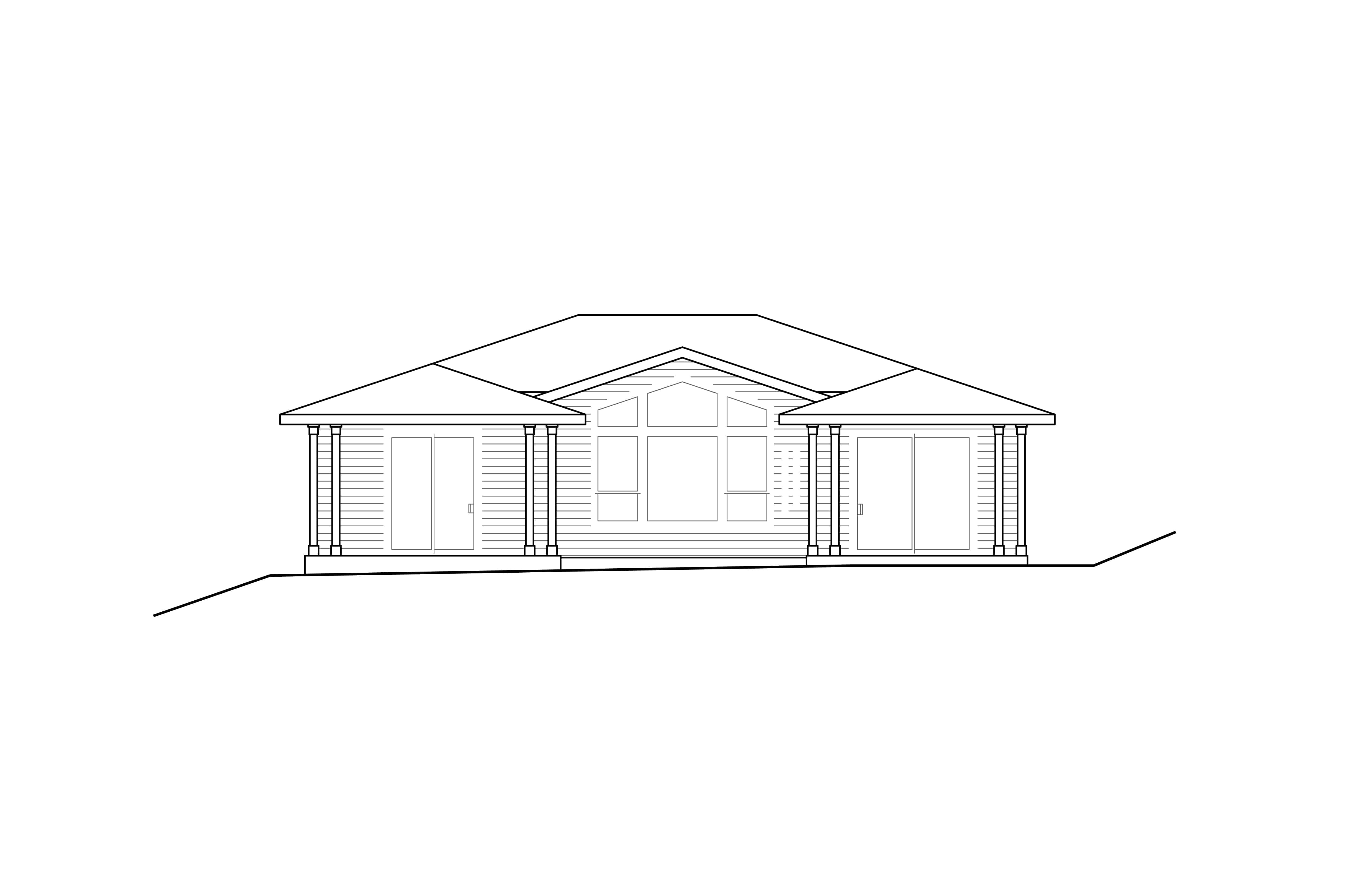 Home Plan Rear Elevation of this 2-Bedroom,1758 Sq Ft Plan -108-1930