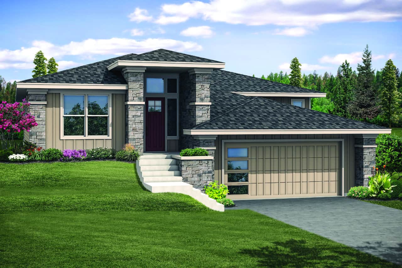 Contemporary home (ThePlanCollection: House Plan #108-1930)