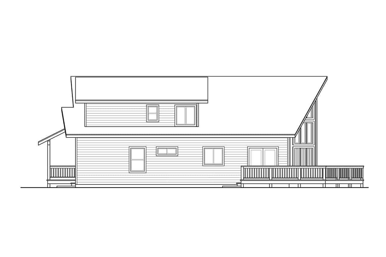 Home Plan Right Elevation of this 3-Bedroom,2060 Sq Ft Plan -108-1937