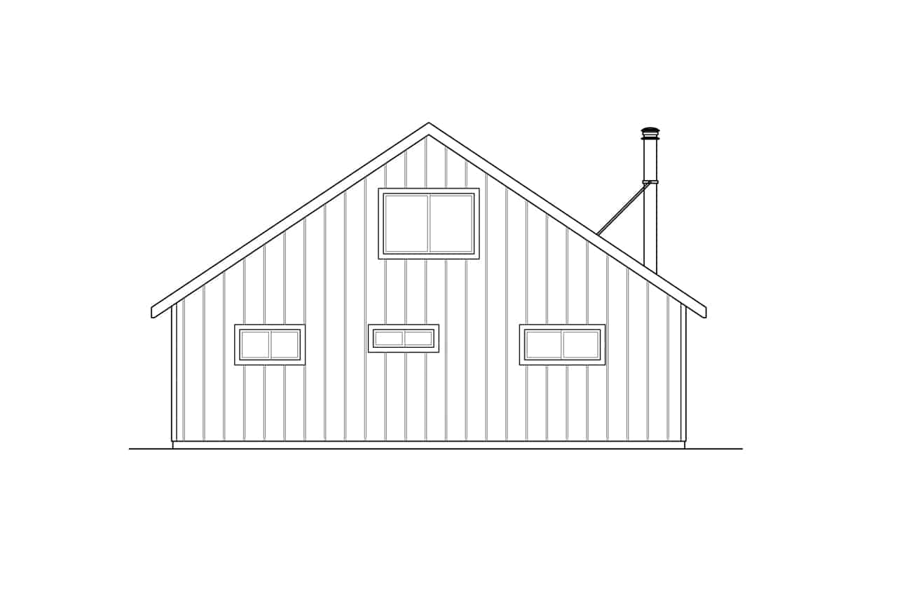 Home Plan Rear Elevation of this 2-Bedroom,1706 Sq Ft Plan -108-1938