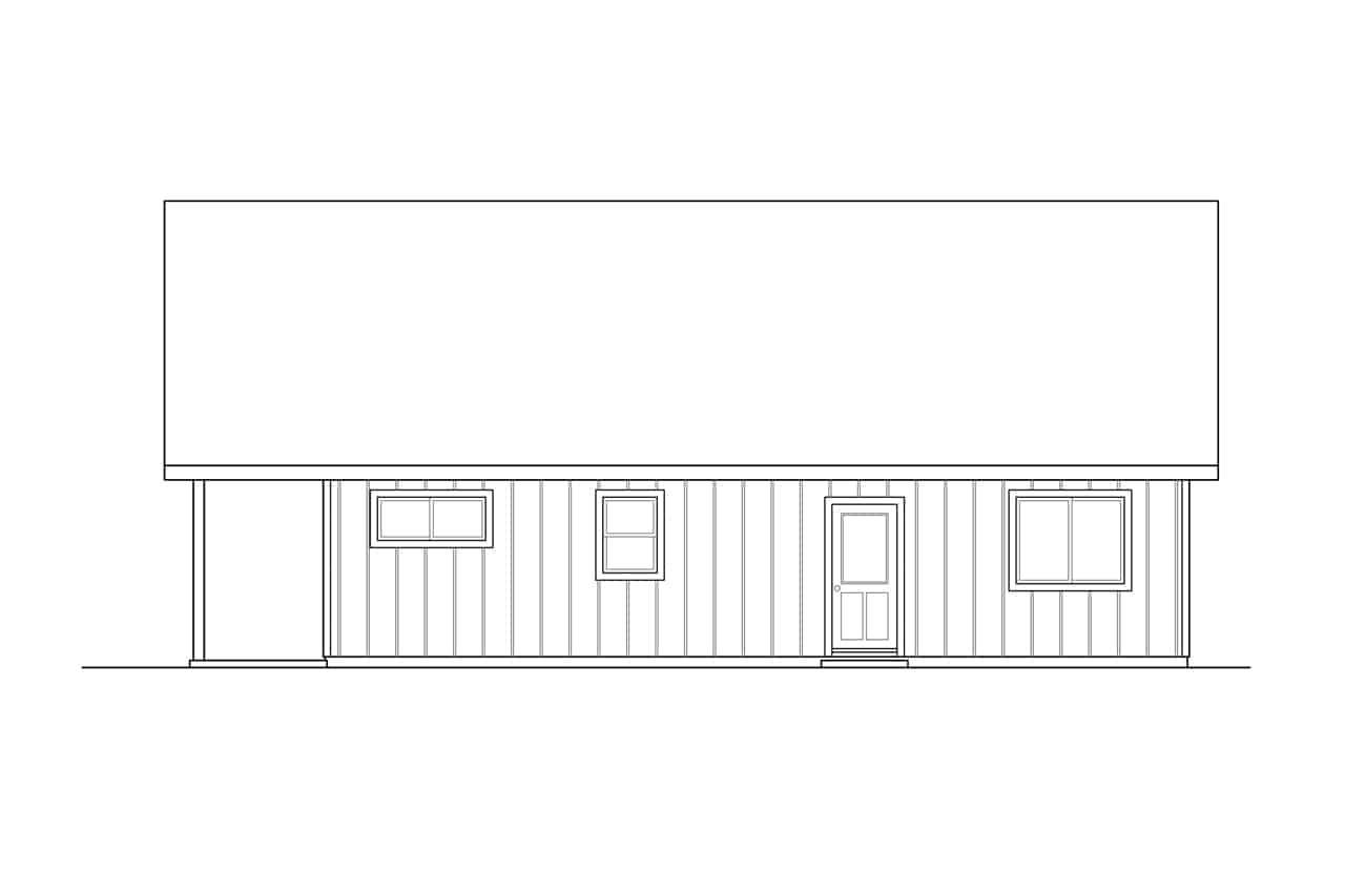 Home Plan Right Elevation of this 2-Bedroom,1706 Sq Ft Plan -108-1938