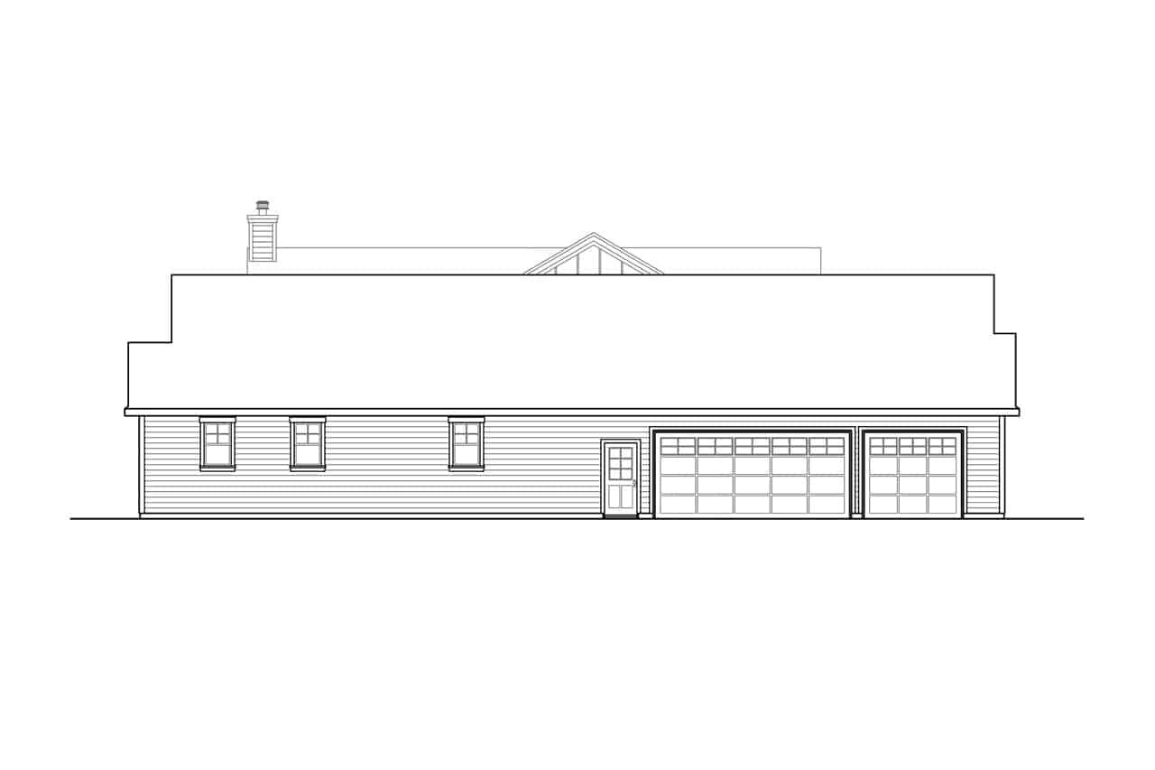 Home Plan Left Elevation of this 3-Bedroom,2779 Sq Ft Plan -108-1942