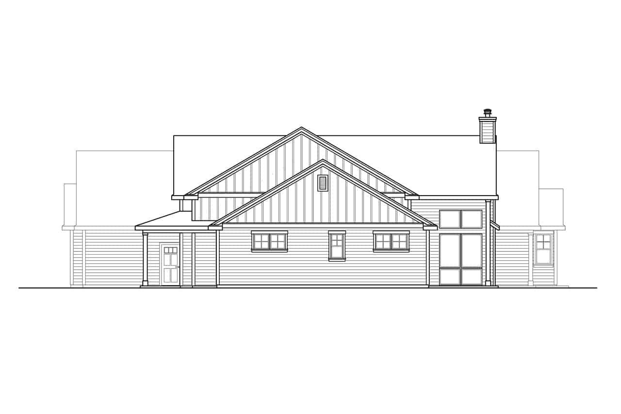 Home Plan Right Elevation of this 3-Bedroom,2779 Sq Ft Plan -108-1942