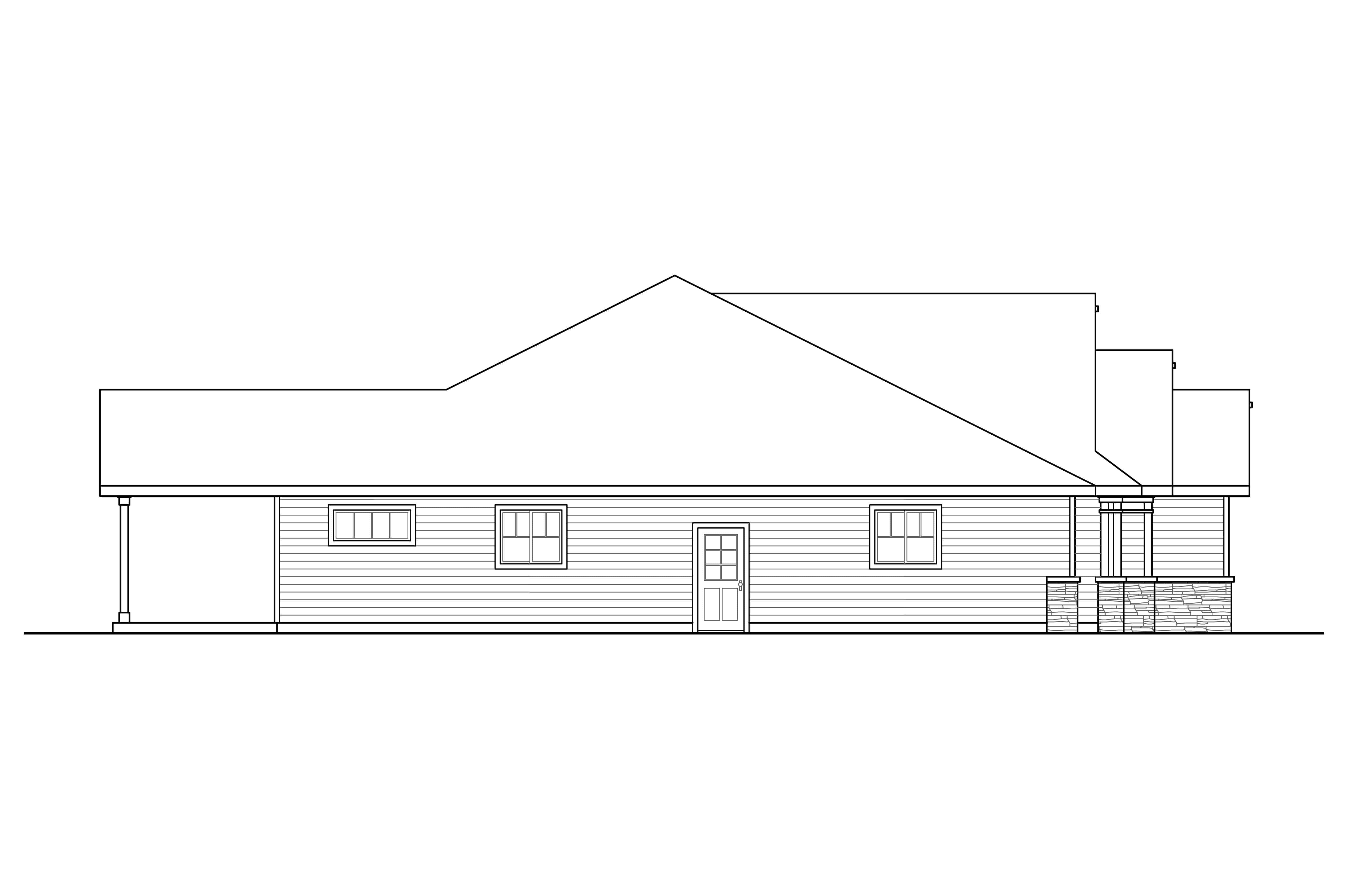 Home Plan Left Elevation of this 3-Bedroom,2191 Sq Ft Plan -108-1943