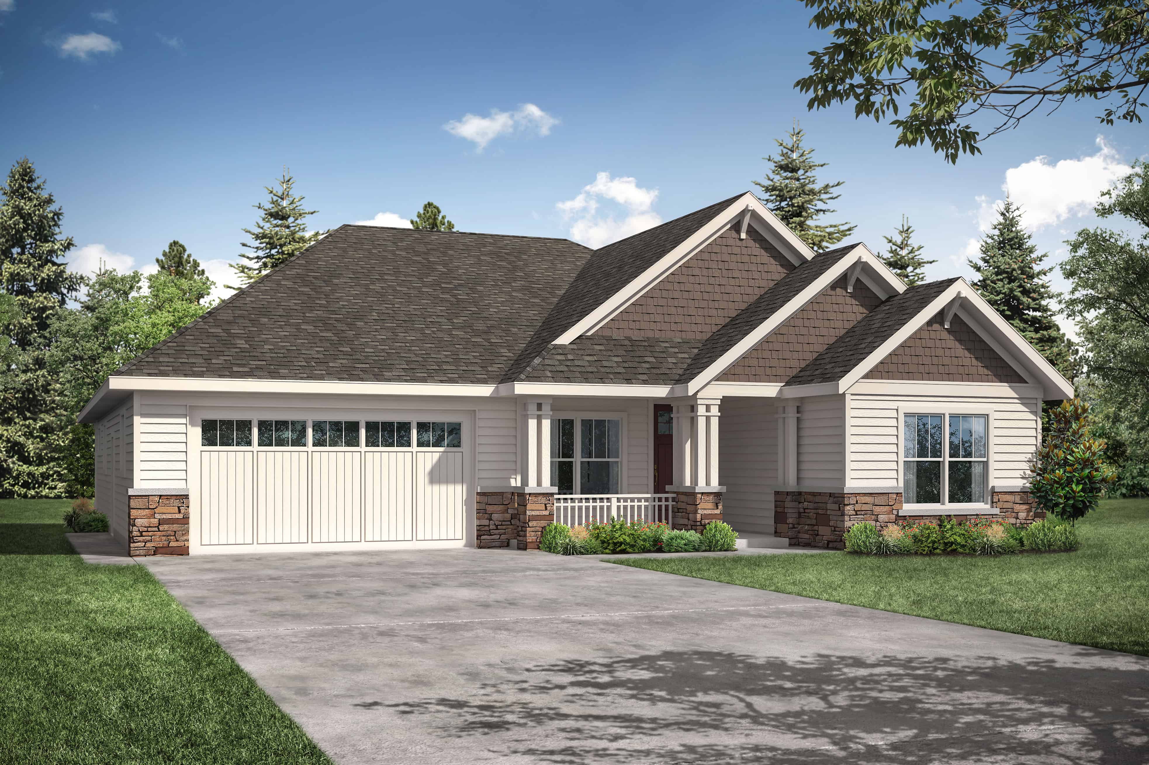 Country style home (ThePlanCollection: Plan #108-1943)