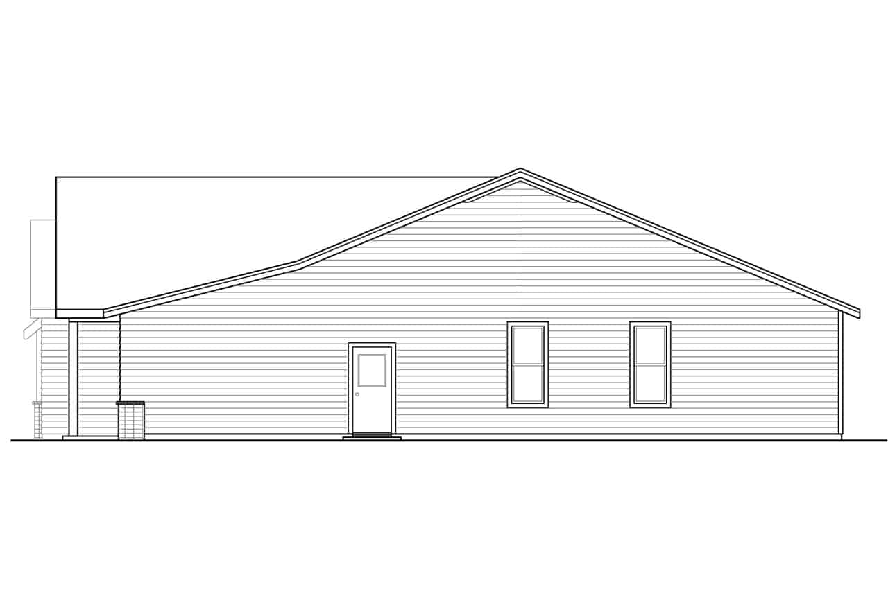 Home Plan Right Elevation of this 3-Bedroom,1848 Sq Ft Plan -108-1944