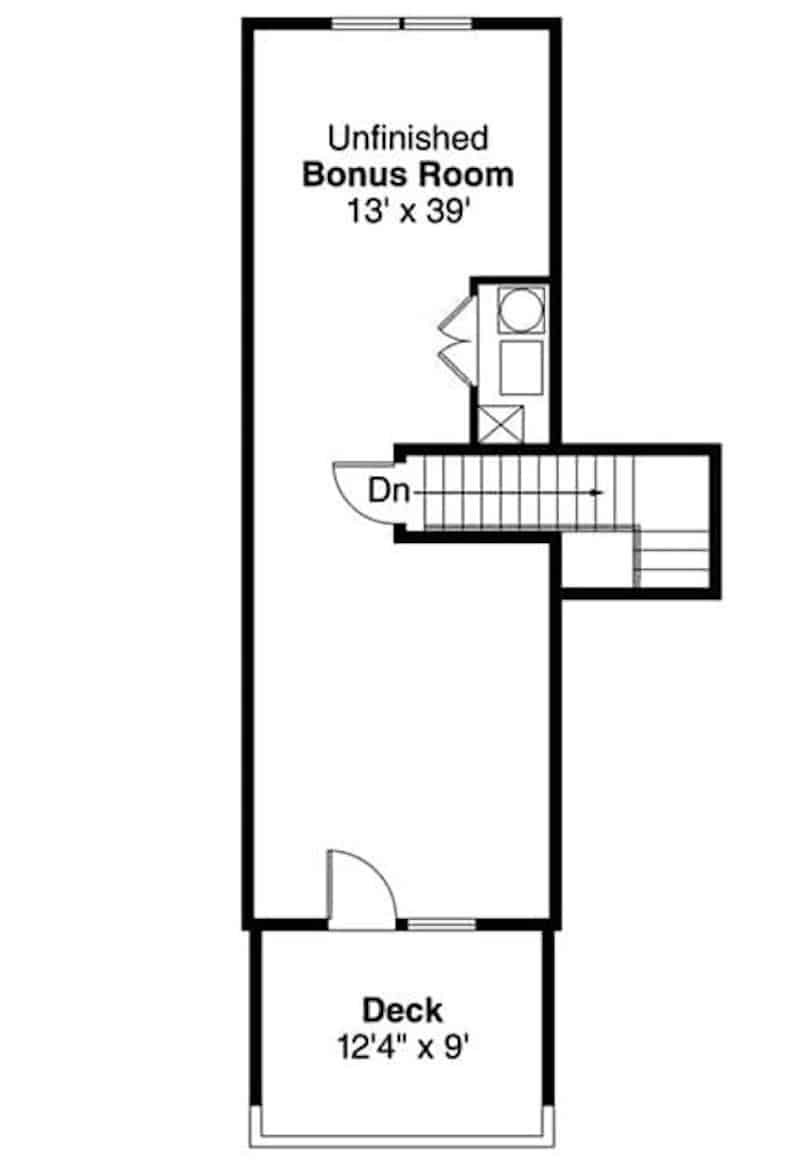 Upper Level of Farmhouse Plan #108-1945