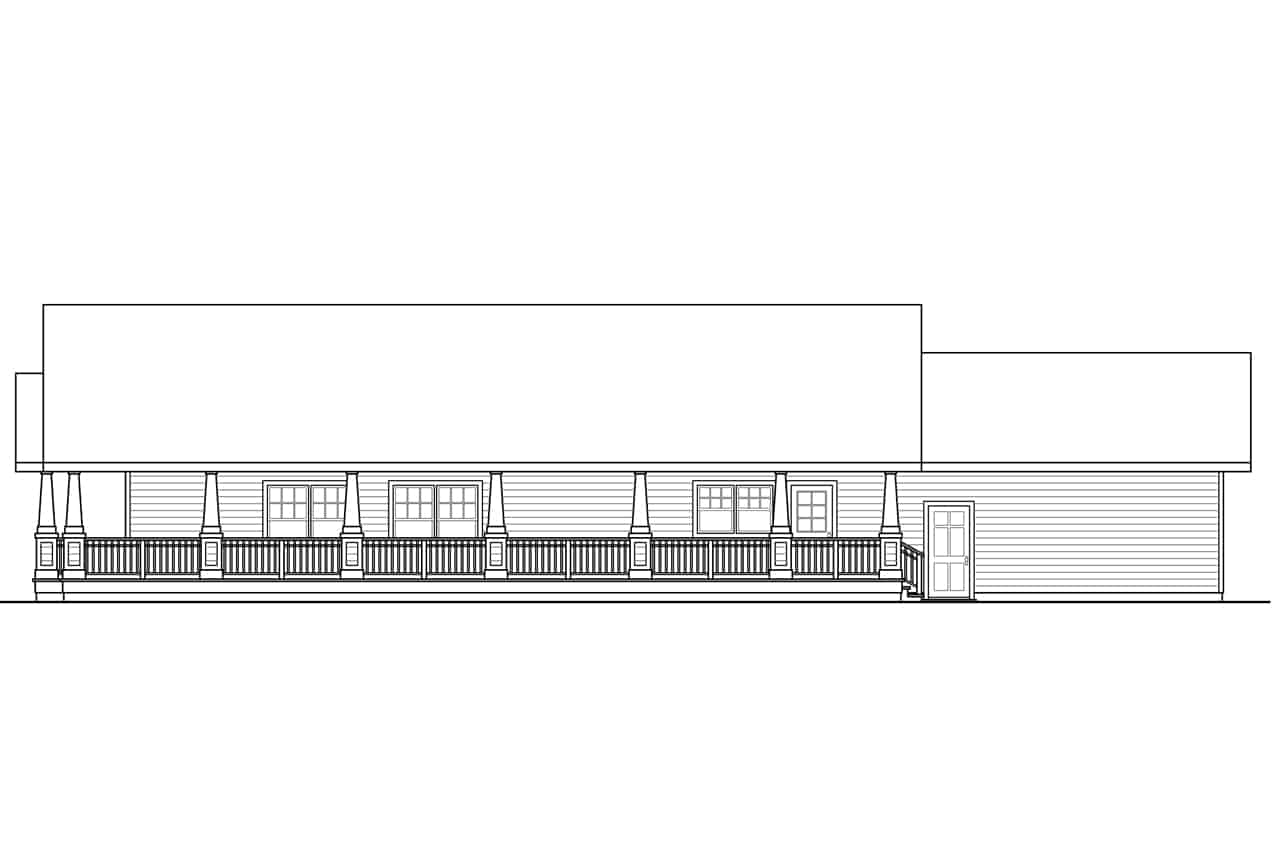 Home Plan Right Elevation of this 3-Bedroom,1685 Sq Ft Plan -108-1946