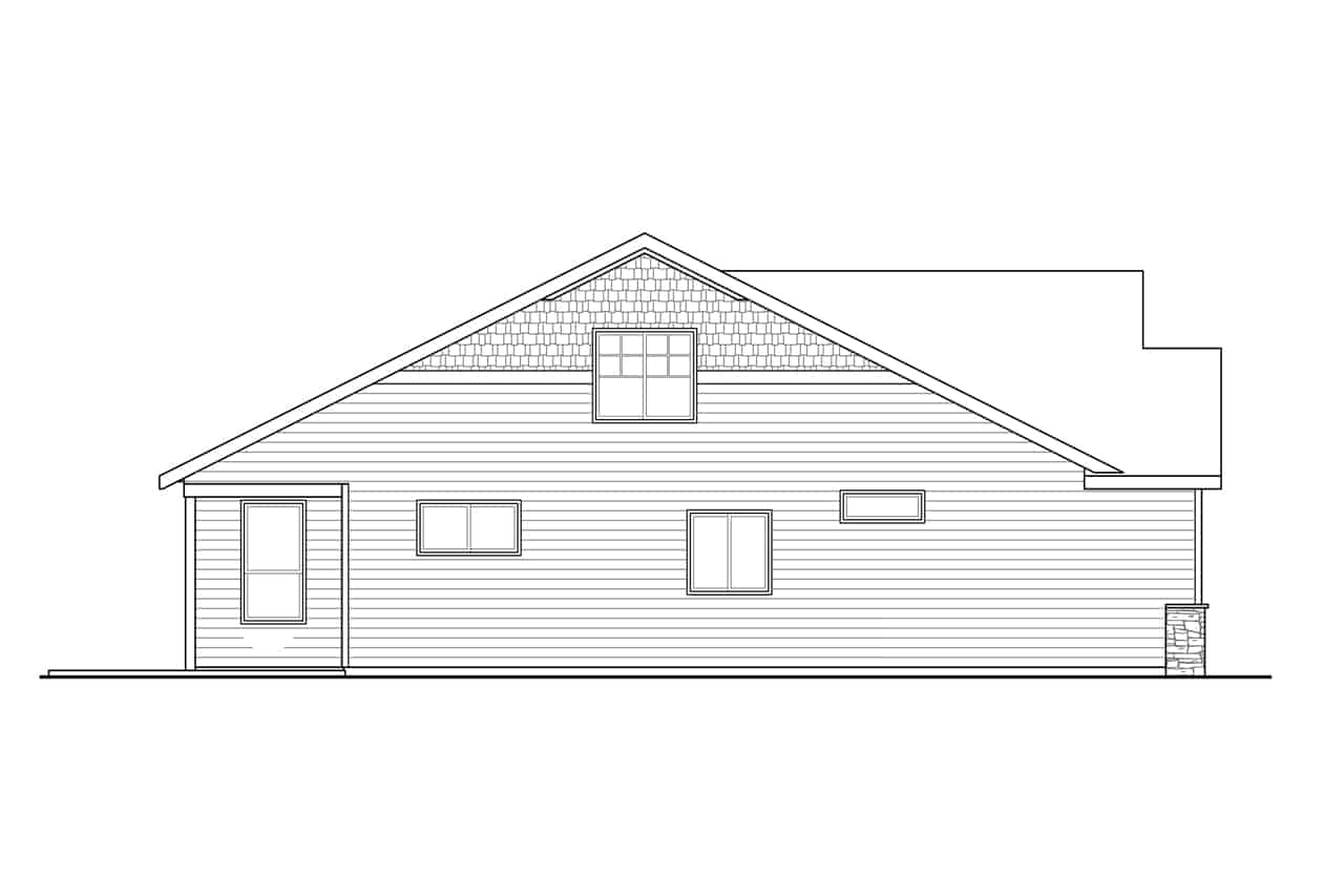 Home Plan Left Elevation of this 3-Bedroom,2262 Sq Ft Plan -108-1948