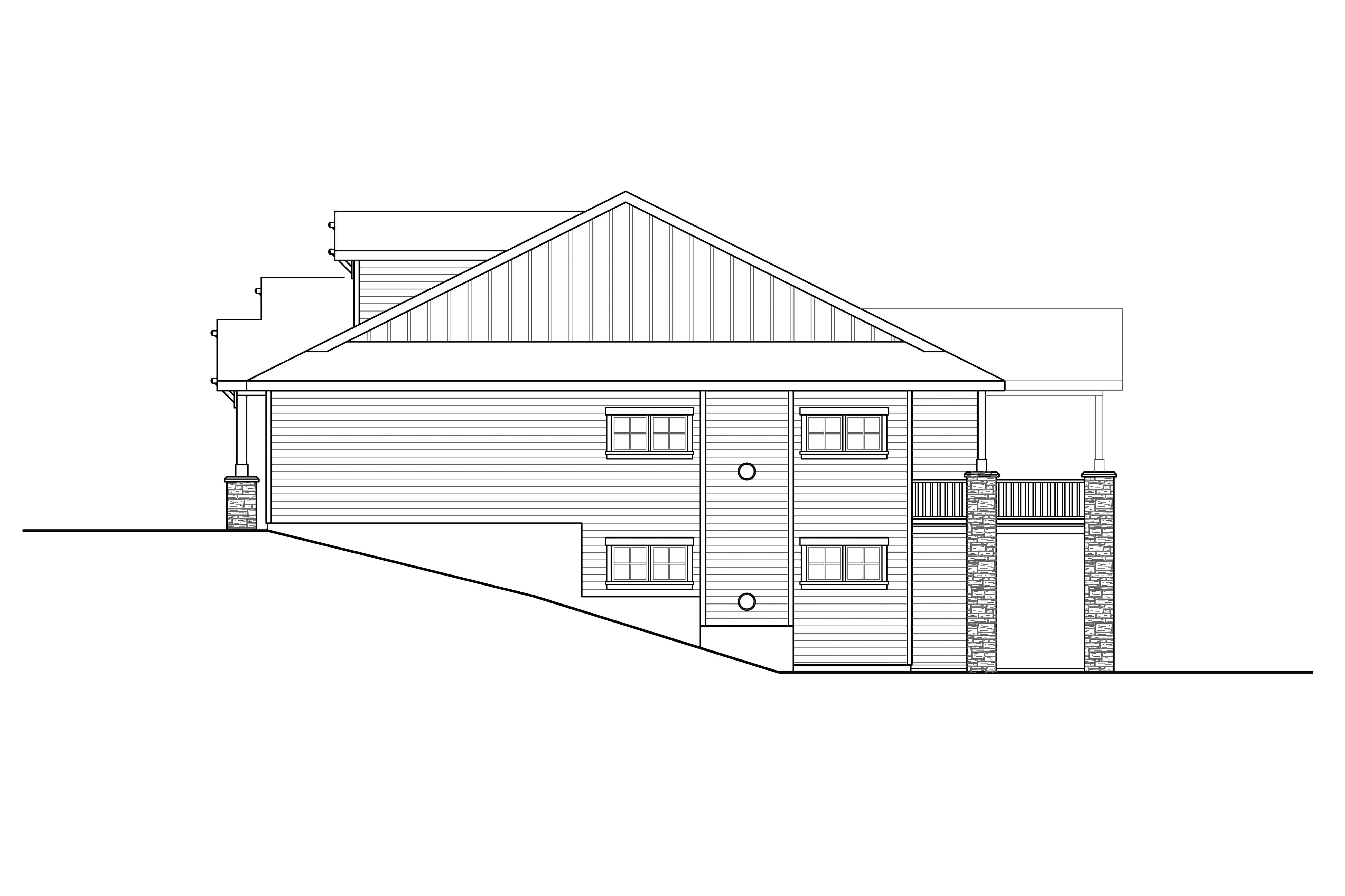 Home Plan Right Elevation of this 3-Bedroom,2958 Sq Ft Plan -108-1951
