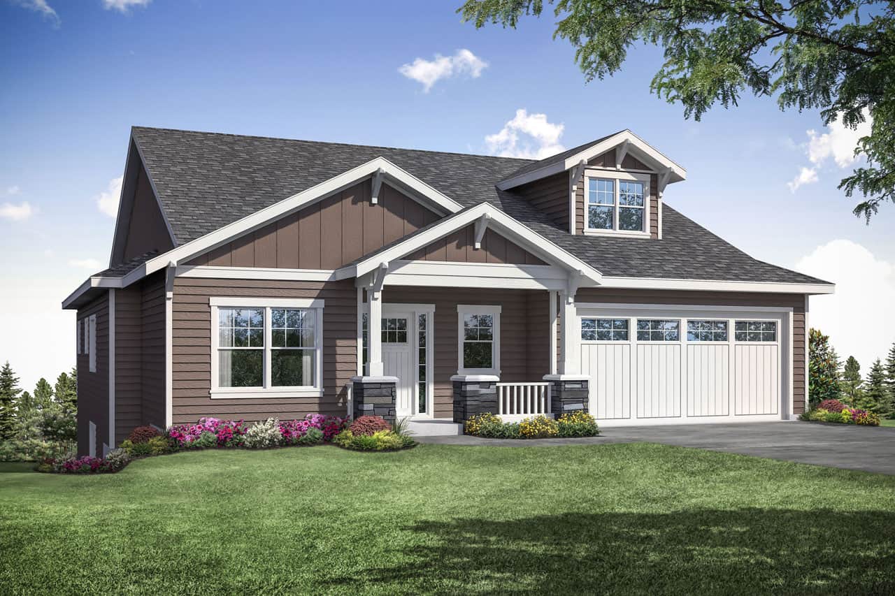 Ranch style home (ThePlanCollection: Plan #108-1951)