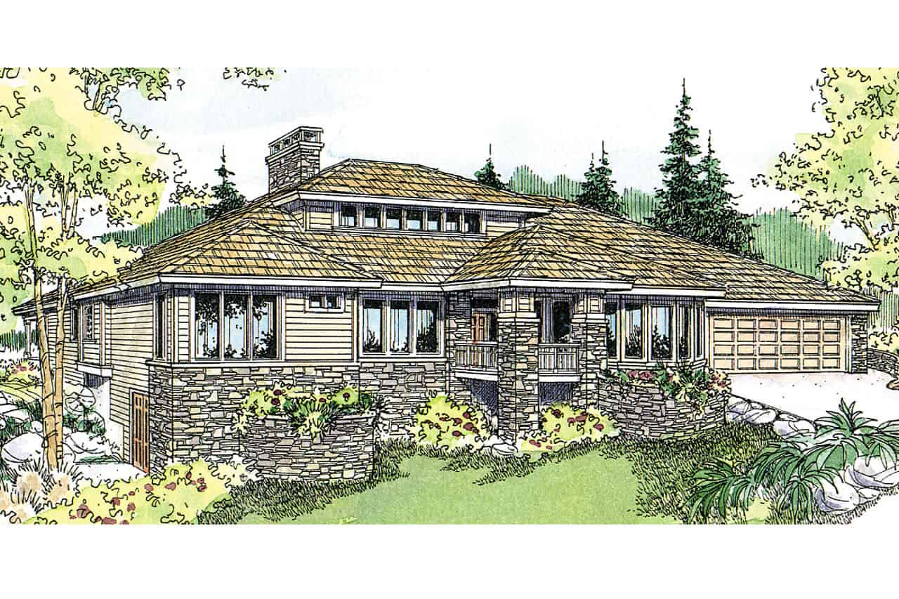 Prairie home (ThePlanCollection: Plan #108-1954)