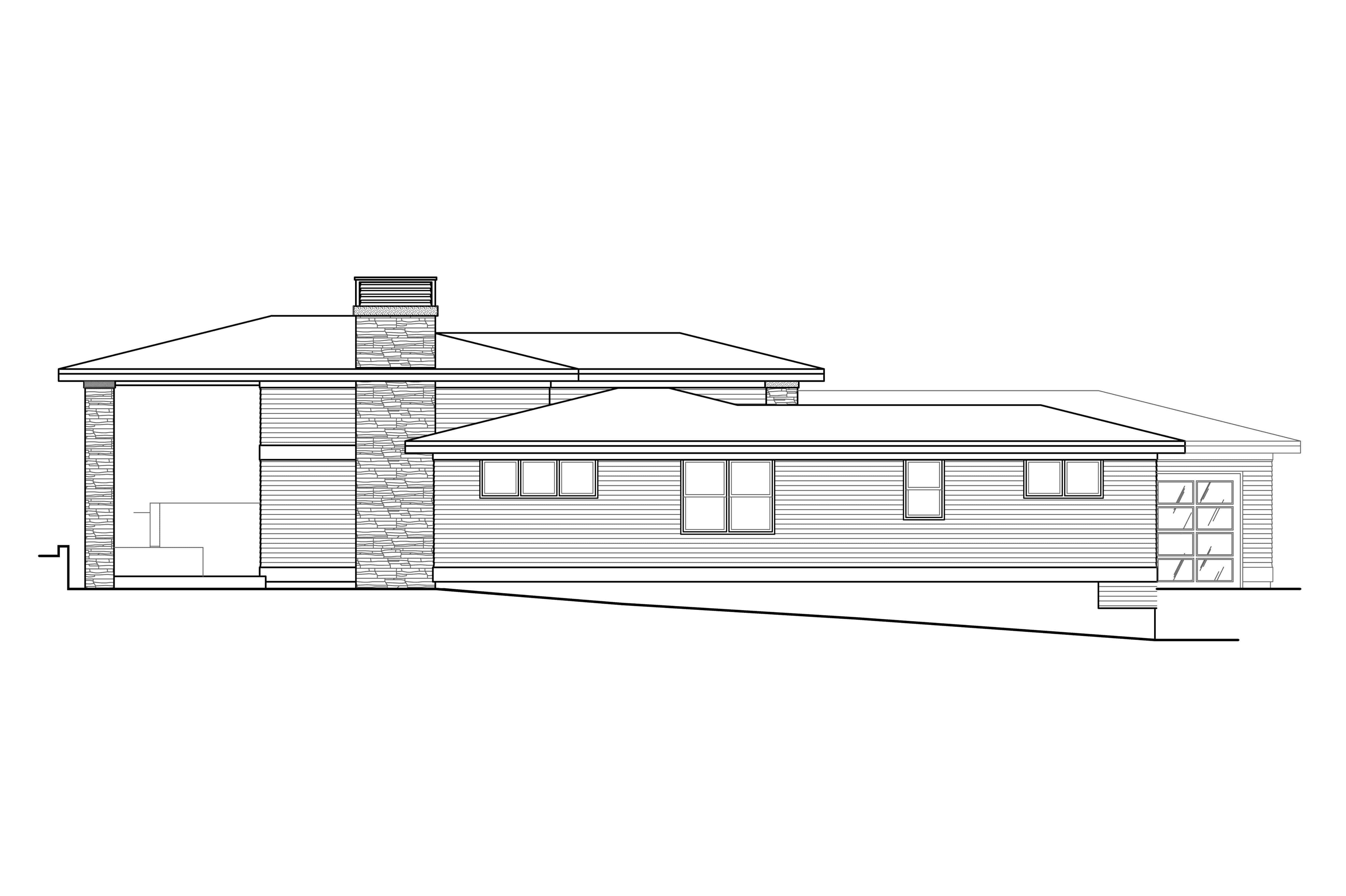 Home Plan Left Elevation of this 3-Bedroom,2793 Sq Ft Plan -108-1958