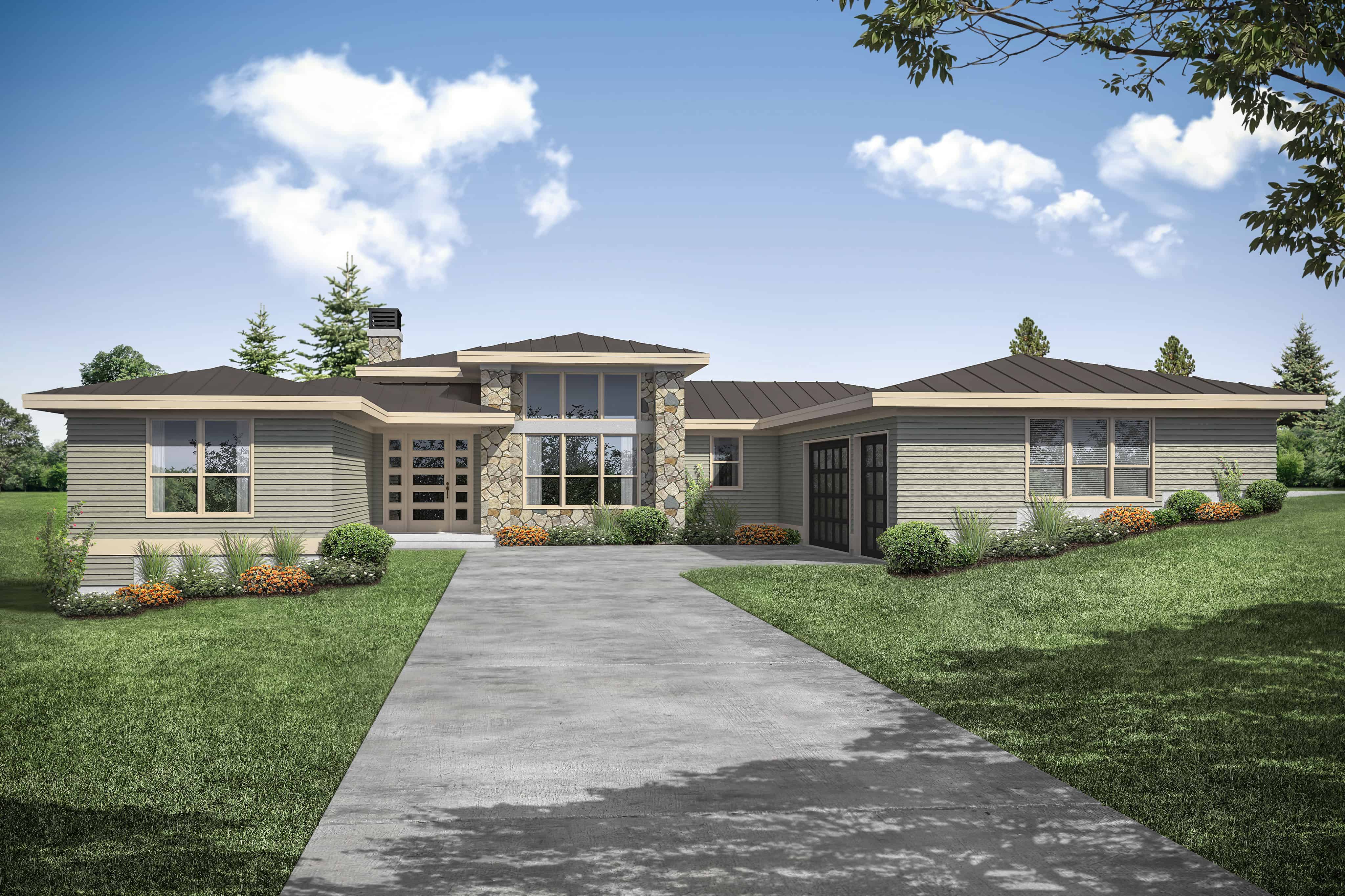 Prairie home (ThePlanCollection: Plan #108-1958)