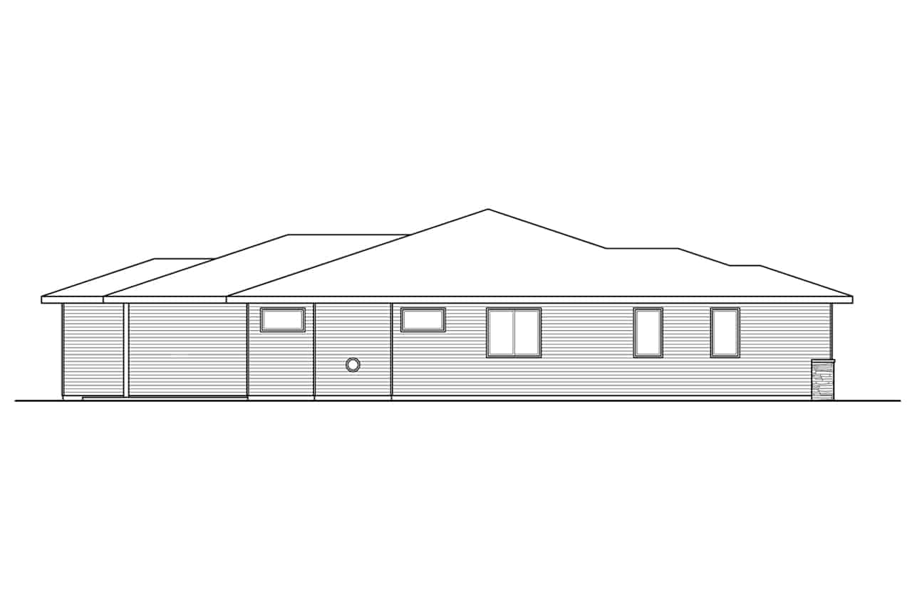 Home Plan Left Elevation of this 3-Bedroom,2362 Sq Ft Plan -108-1961