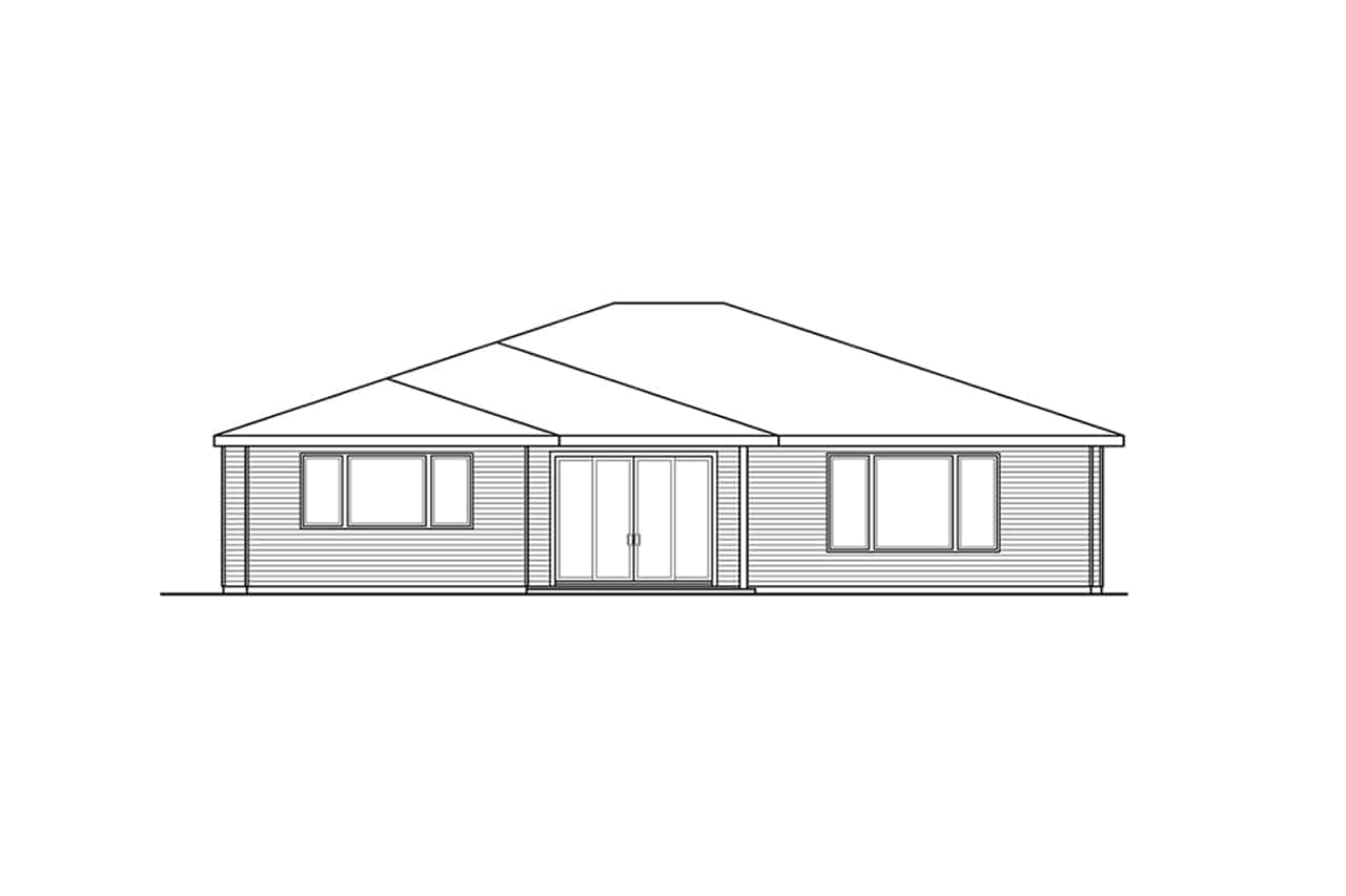 Home Plan Rear Elevation of this 3-Bedroom,2362 Sq Ft Plan -108-1961