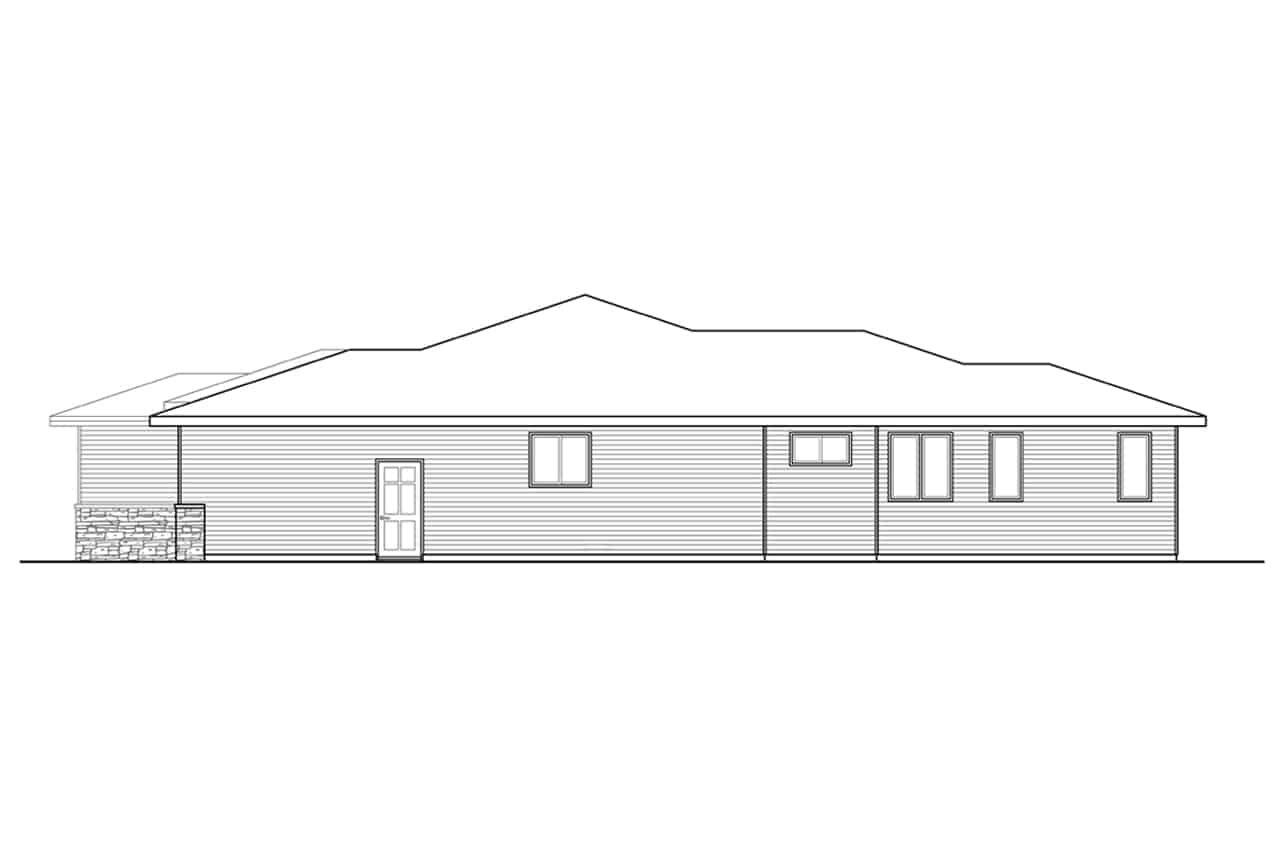 Home Plan Right Elevation of this 3-Bedroom,2362 Sq Ft Plan -108-1961