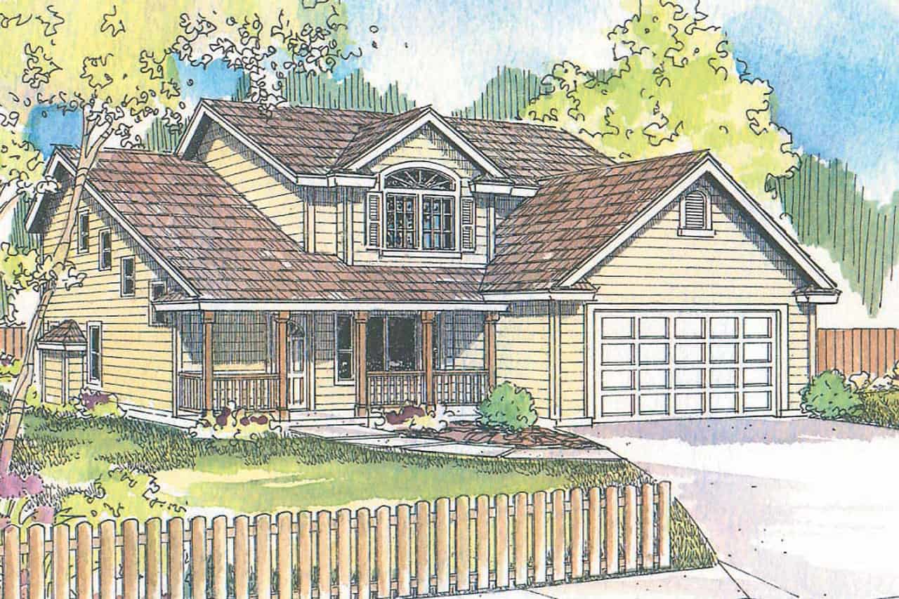 Traditional home (ThePlanCollection: Plan #108-1965)