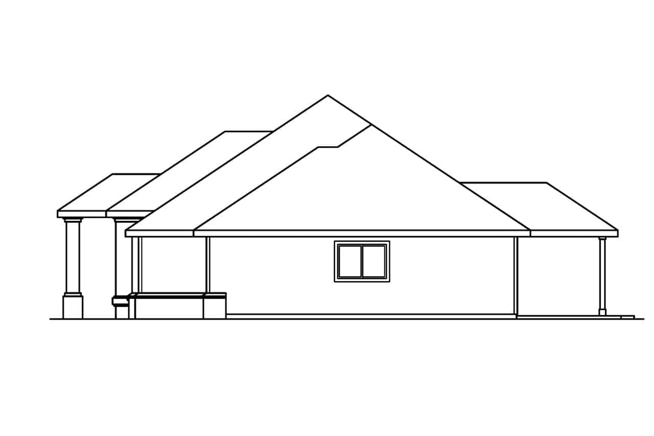 Home Plan Right Elevation of this 3-Bedroom,2592 Sq Ft Plan -108-1966
