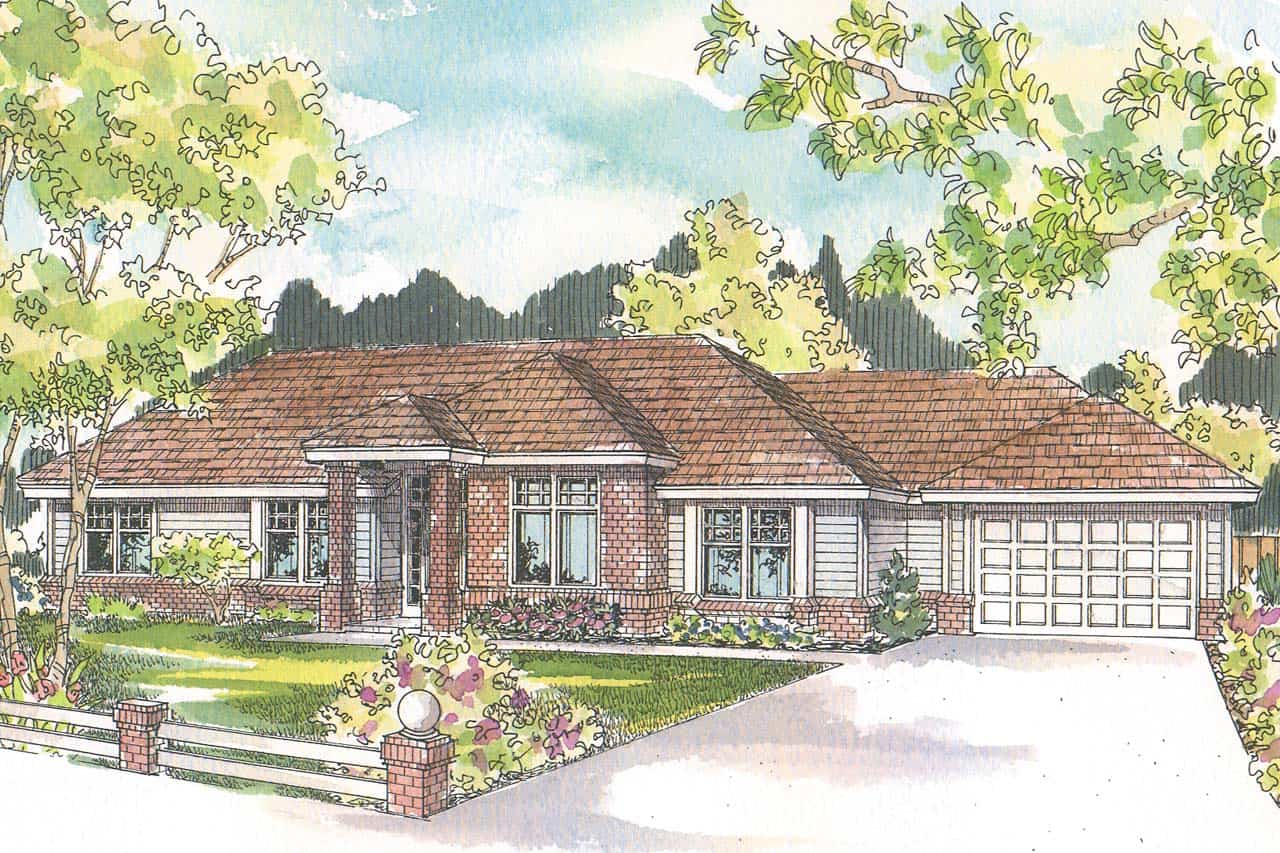 Ranch home (ThePlanCollection: Plan #108-1966)